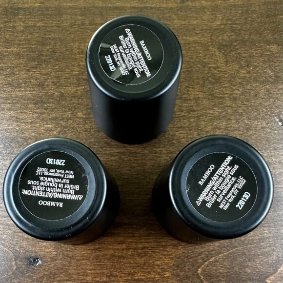 Share EMPTY Set of 3 NEST Candle Matte Black Glass 1 oz Mini Votive Shot Glass - Picture 3 of 3